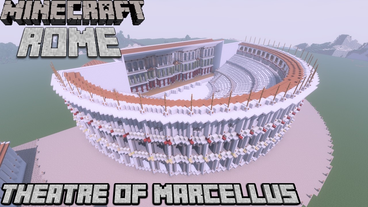 Minecraft Rome Project - Update #26 - Theatre of Marcellus [TIMELAPSE]