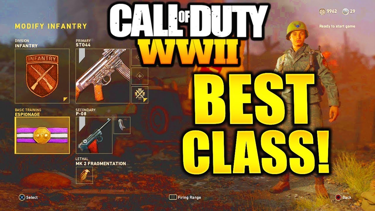 HOW TO MAKE YOUR BEST CLASS SETUP COD WW2! TOP 5 BASIC TRAINING SKILLS COD WORLD WAR 2 BEST CLASSES!