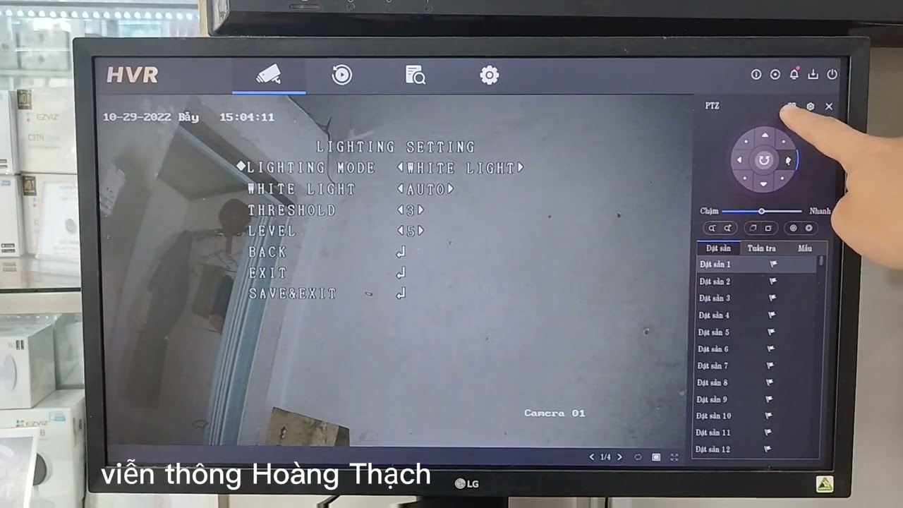Hướng dẫn cài đặt camera analog LFS bật đèn sáng khi trời tối - có màu ban đêm