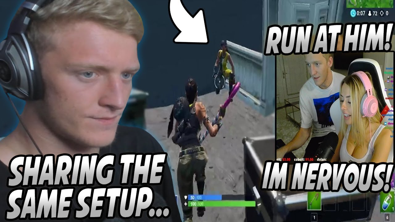 Tfue SURPRISES Corinna Kopf At Her HOUSE & They Try To WIN On Fortnite Using The SAME Setup!
