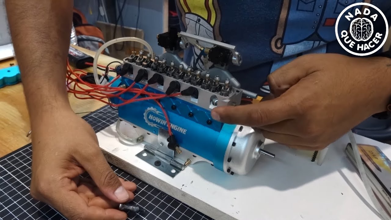 Motor de 6 cilindros 4 tiempos 21cc en miniatura que funciona de verdad #stirlingkit ¡Wowwww! |NQUEH