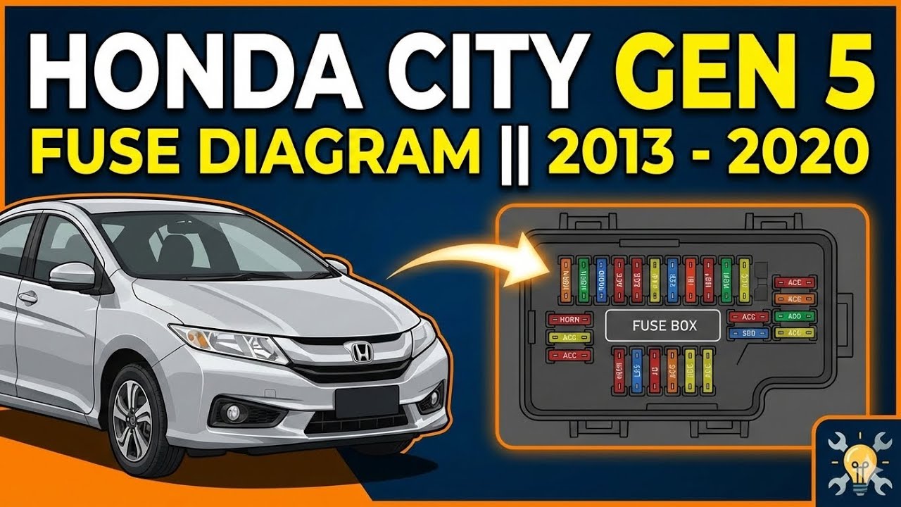Honda City Gen 5 Fuse diagram || 2013 - 2020