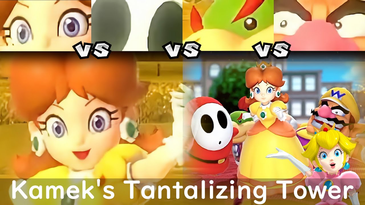 Super Mario Party Daisy vs Shy Guy vs Bowser Jr vs Wario #58