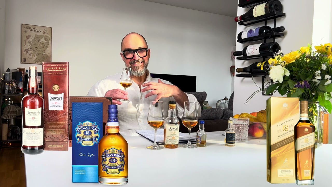 #76.  Три  18 летних бленда - Johnnie Walker Ultimate, Chivas Regal, Dewars