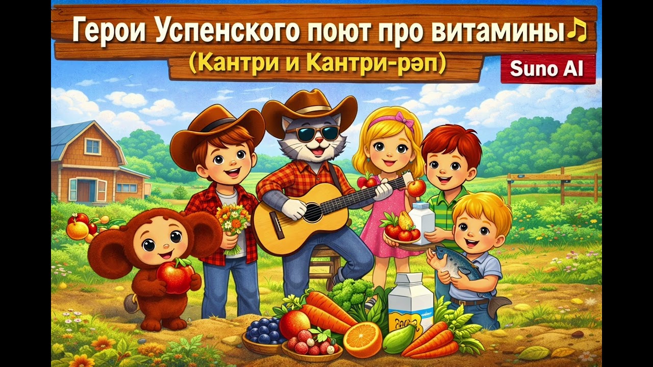 Герои Успенского поют про витамины 🎶 | Кантри и Кантри-рэп |