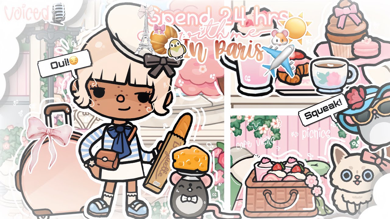 🐹✈️☕️ПРОВЕДИТЕ *24 ЧАСА* СО МНОЙ В ПАРИЖЕ☀️🥐 (кафе, портреты, месть пошла не так!)