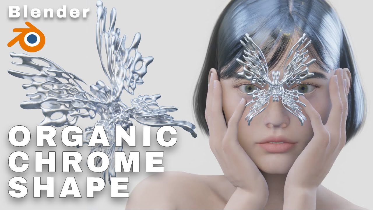 ORGANIC CHROME SHAPE - Blender Eevee (Easiest way to make!!!)