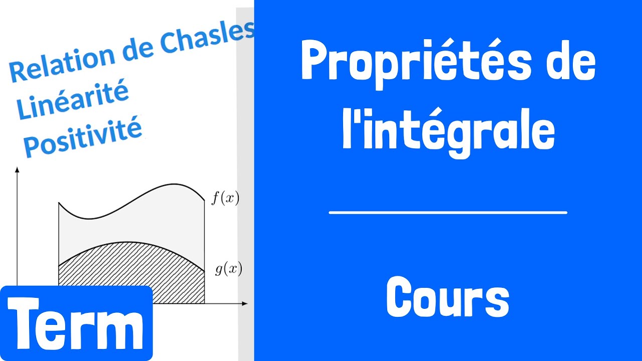 Cours : Propriétés de l'intégrale (relation de Chasles, linéarité et positivité)