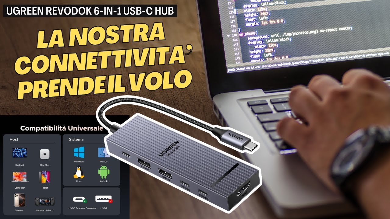 🔌 Potenziamo i nostri dispositivi con il miglior Hub USB-C: Ugreen Revodok Pro 106 6-In-1 🔌