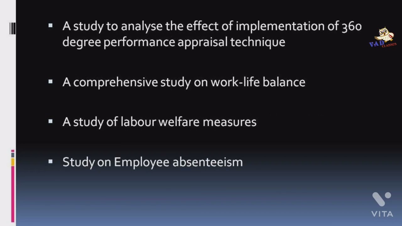 HR Project Topics | MBA | BBA