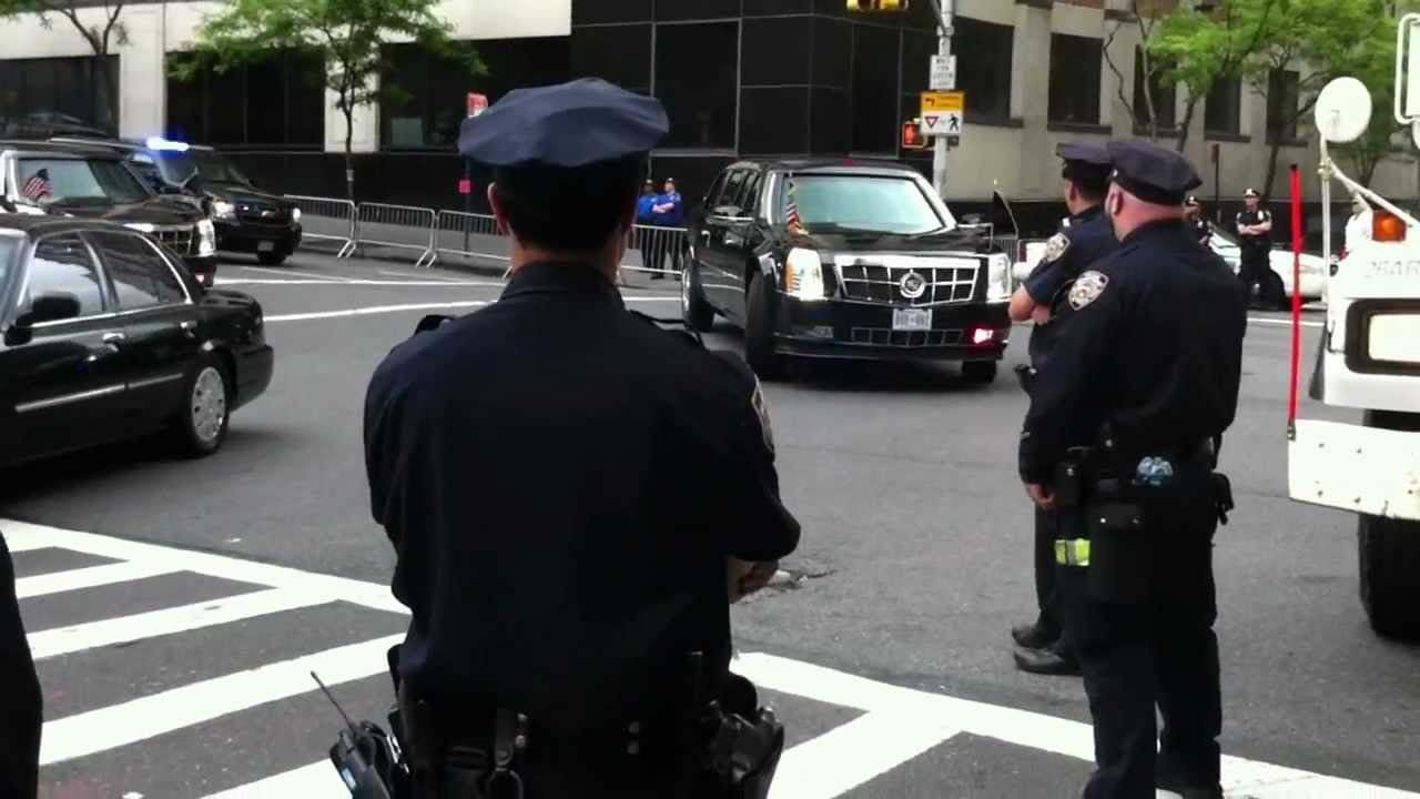ПРЕЗИДЕНТСКИЙ КОРТЕЖ ОБАМЫ В НЬЮ-ЙОРКЕ, ПОЛИЦИЯ НЬЮ-ЙОРКА, NYPD ESU, FDNY, СЕКРЕТНАЯ СЛУЖБА США 1.