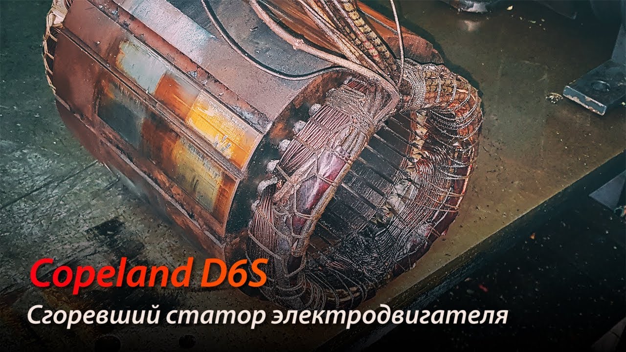 Copeland D6S - Сгоревший статор электродвигателя