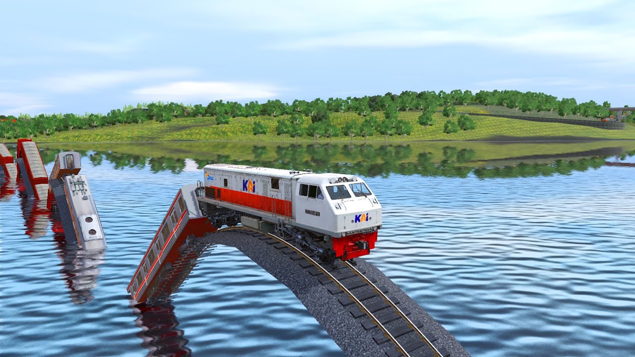Train Walking on Bridges Trainz Railroad Simulator | Railway Crossings