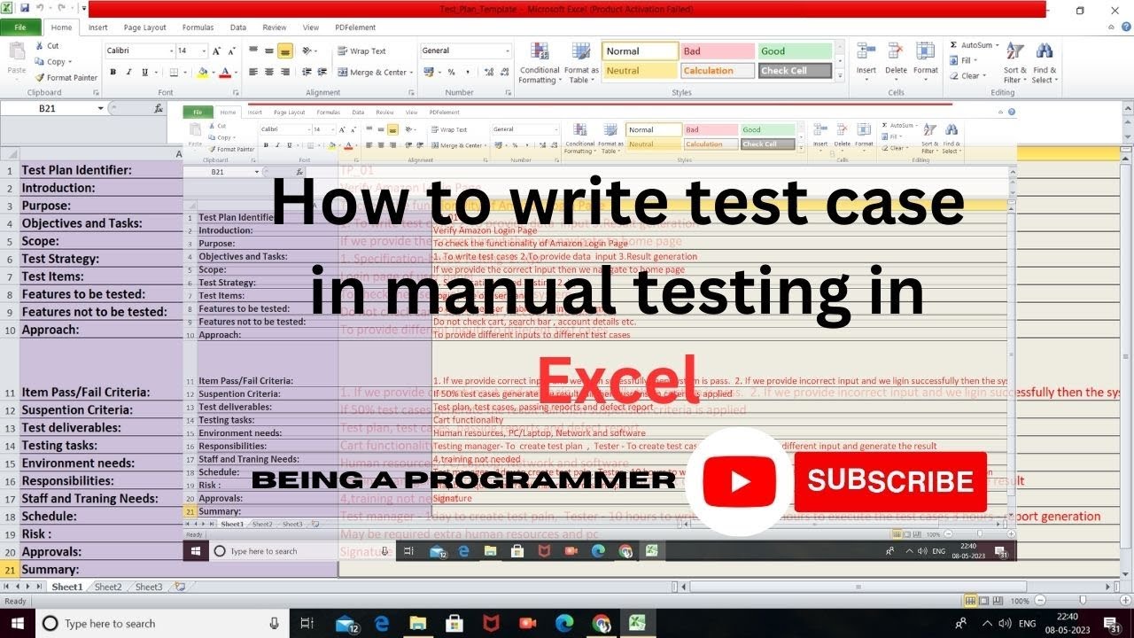 How to write test case in excel | How to write test cases in manual testing with example