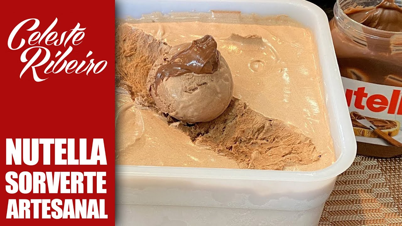 NUTELLA - Sorverte Artesanal igual ao Profissional - Rende 4 Litros