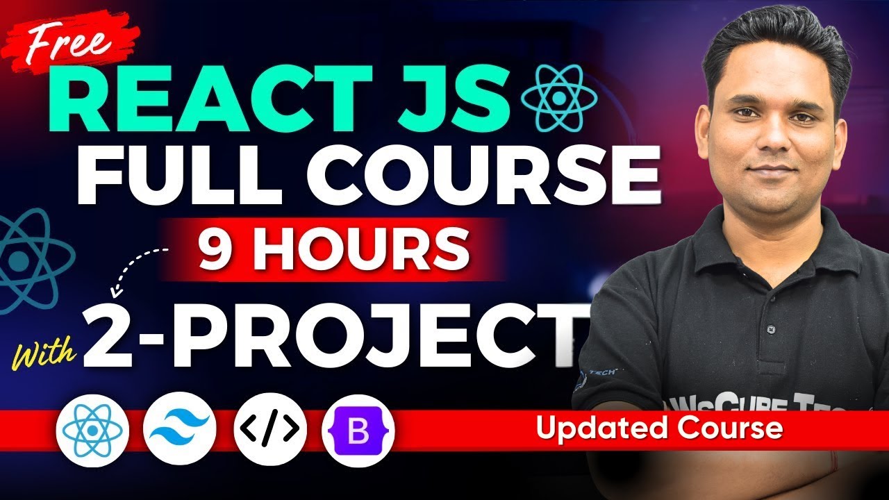 React JS Full Course with Project: Beginner to PRO Tutorial in 9 HOURS