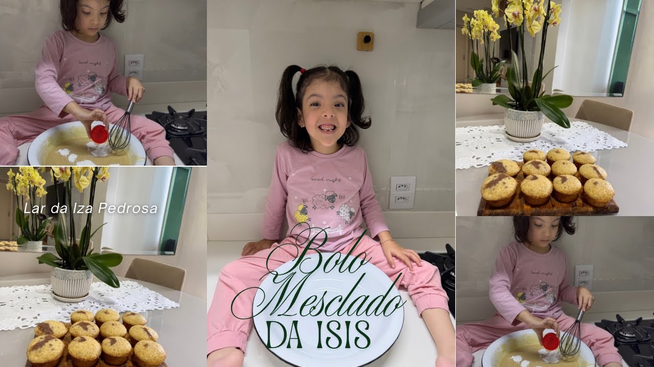 A chef Isis fez um bolo delicioso para nós 
