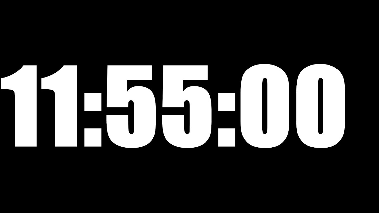 11 HOUR 55 MINUTE TIMER • 715 MINUTE COUNTDOWN TIMER ⏰ LOUD ALARM ⏰
