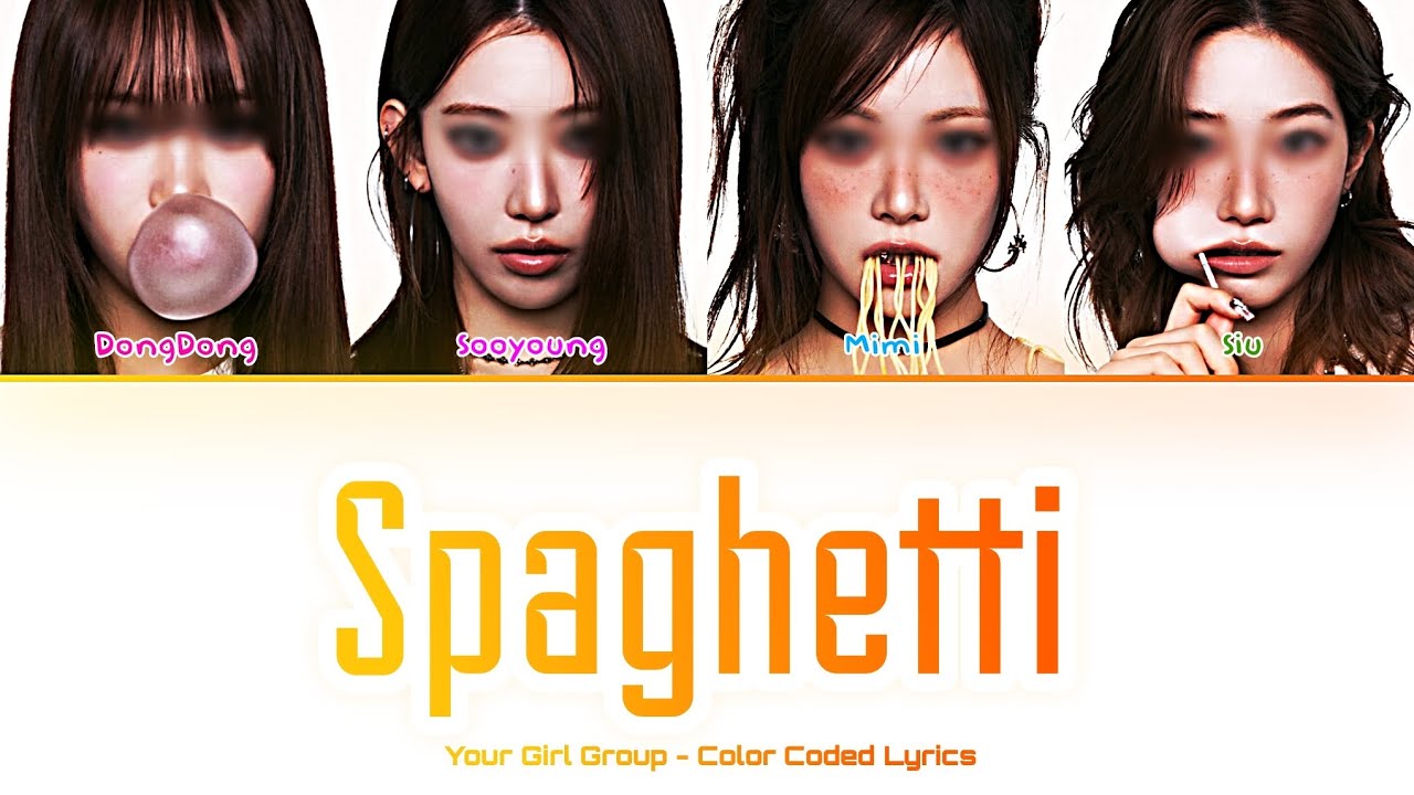 [Your Girl Group 너의 여자 그룹] spaghetti (LE SSERAFIM): 4 members (Color Coded Lyrics)