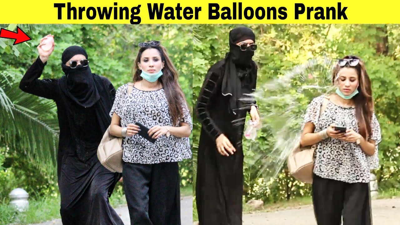Throwing Ice Water Balloons at Peoples Prank |  @Hit Pranks ​