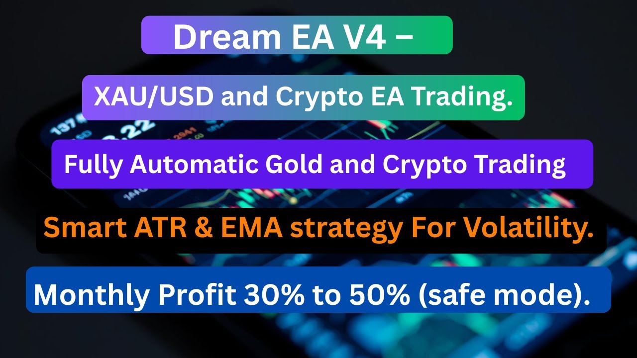 Beginner Friendly Gold & Crypto EA 🤖  Dream EA Auto Trading System