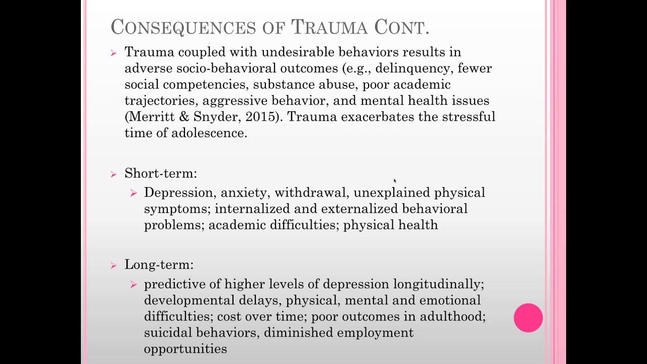 Webinar  The effects of trauma on brain development