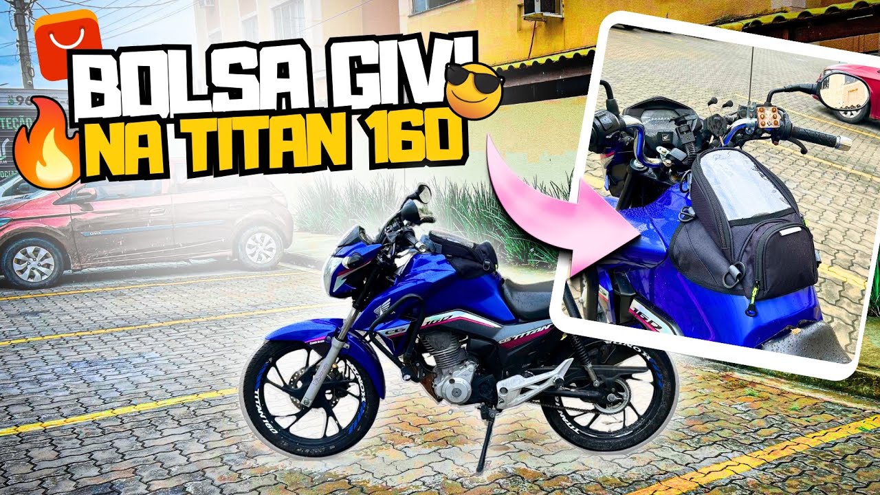 BOLSA GIVI HONDA TITAN 160 (EM QUALQUER MOTO!) 🏍️