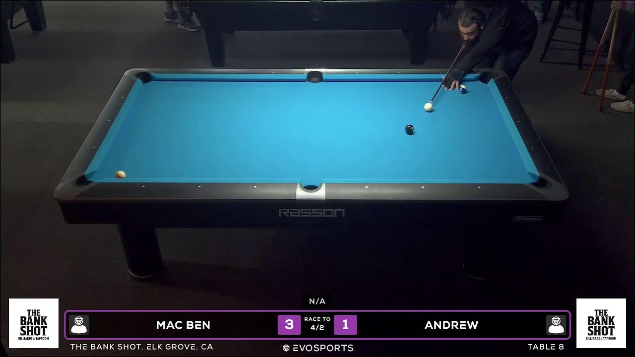 MAC BEN vs ANDREW - THE BANK SHOT - TABLE 8 | EvoSports