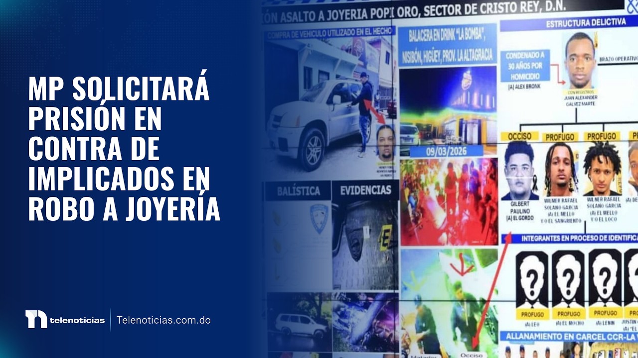 MP solicitará prisión en contra de implicados en robo a joyería