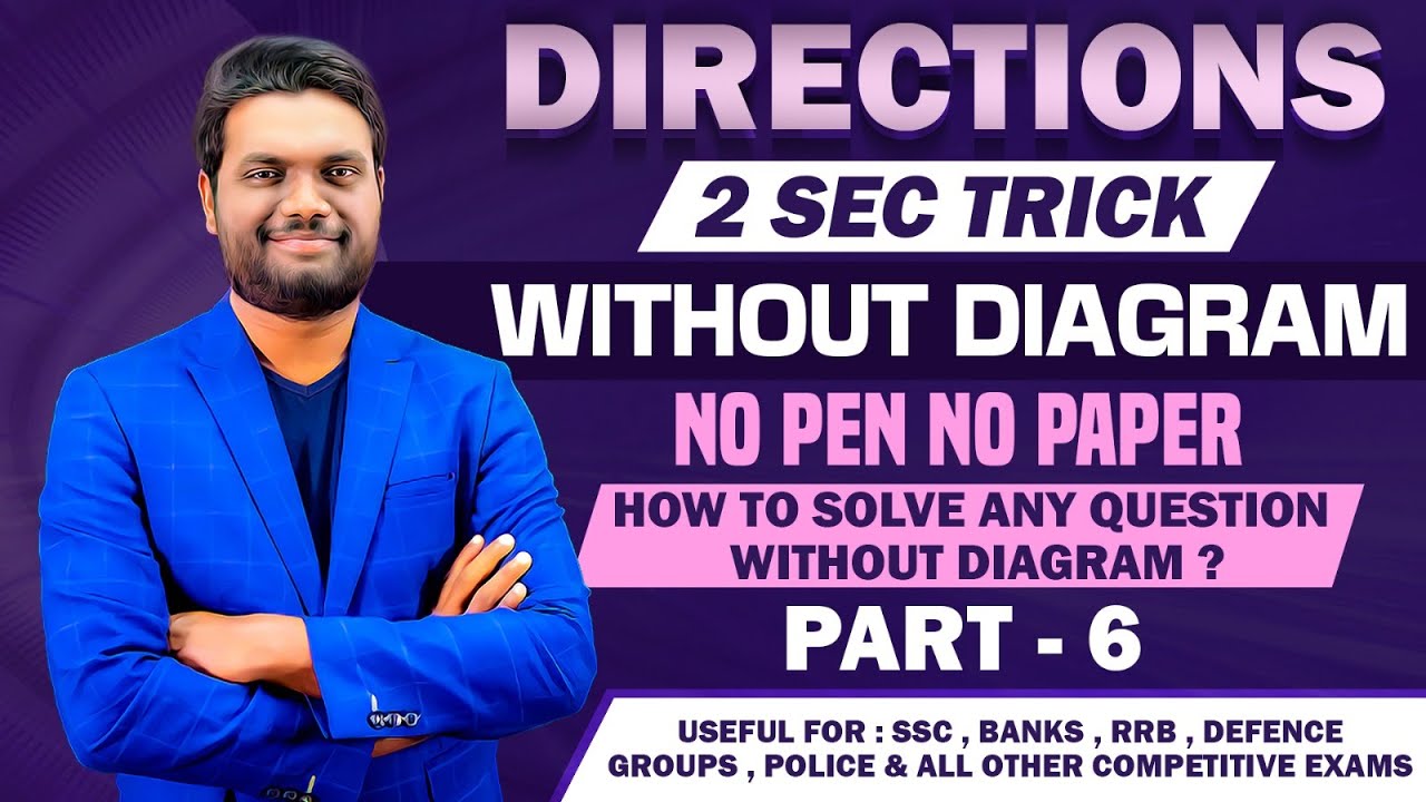 DIRECTIONS (PART - 6) 2 SEC TRICKS | NO PEN NO PAPER (WITHOUT DIAGRAM) | SMART & BEST TRICKS