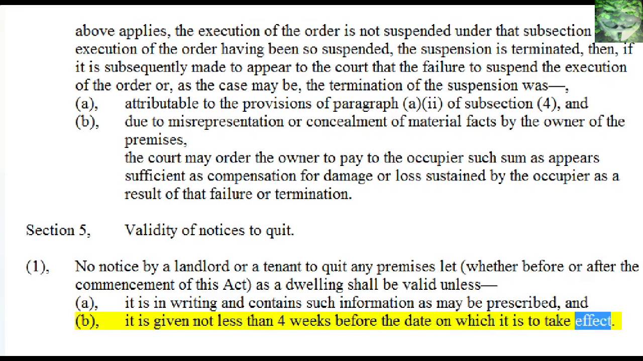 UK Legislation - Protection From Eviction Act 1977