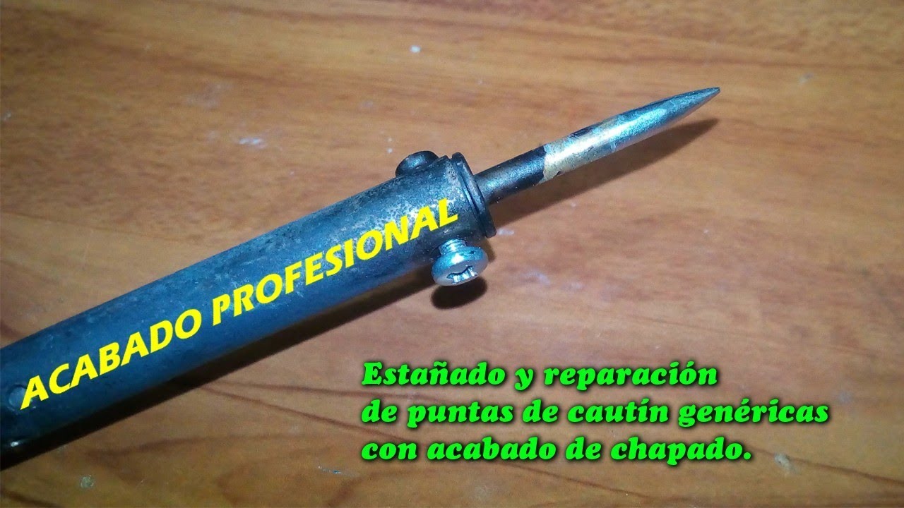 Reparar y estañar punta de cautín genérico para soldar SMD