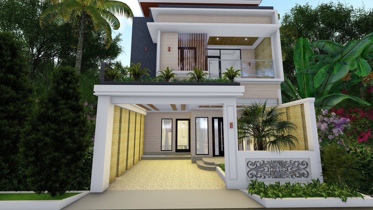 Rumah Minimalis 2 Lantai 7x15 | 4 Kamar Tidur + Mushola | Desain Modern Luas Bangunan 140 m2