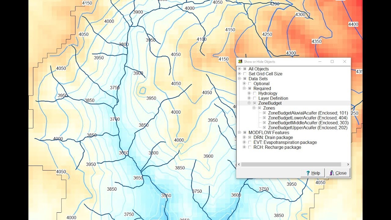 Example of Zone Budget Package in MODFLOW with Model Muse