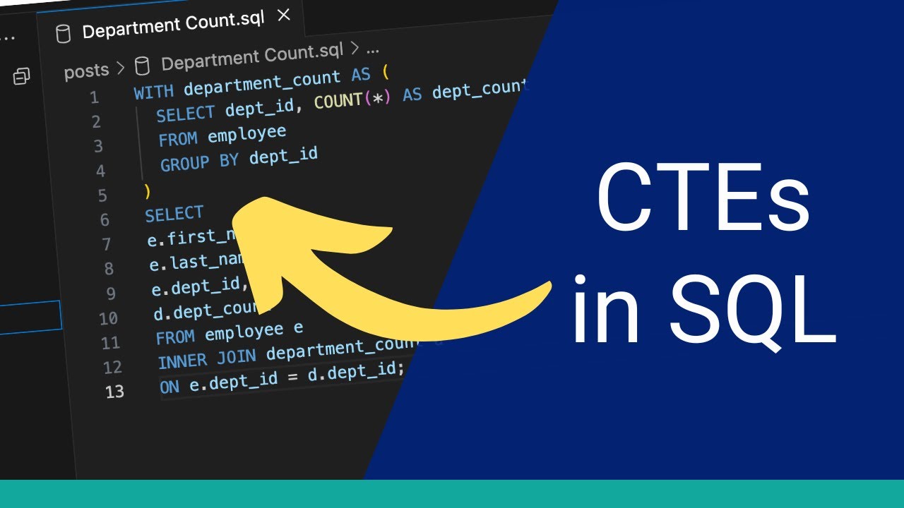 SQL CTE (общие табличные выражения) — зачем и как их использовать