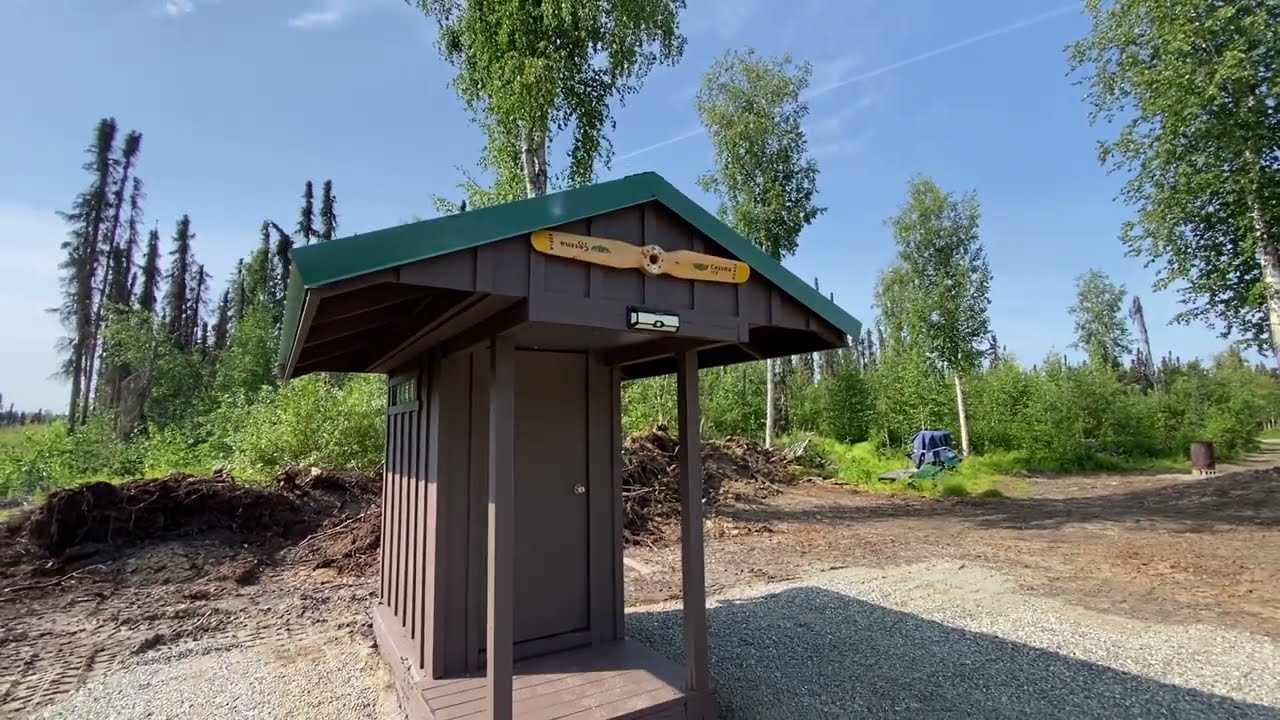 Alaskan outhouse completed as well as more ground work.