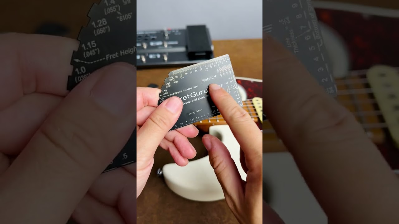 The Best Guitar Fretboard Action Gauge Tool: FretGuru 2