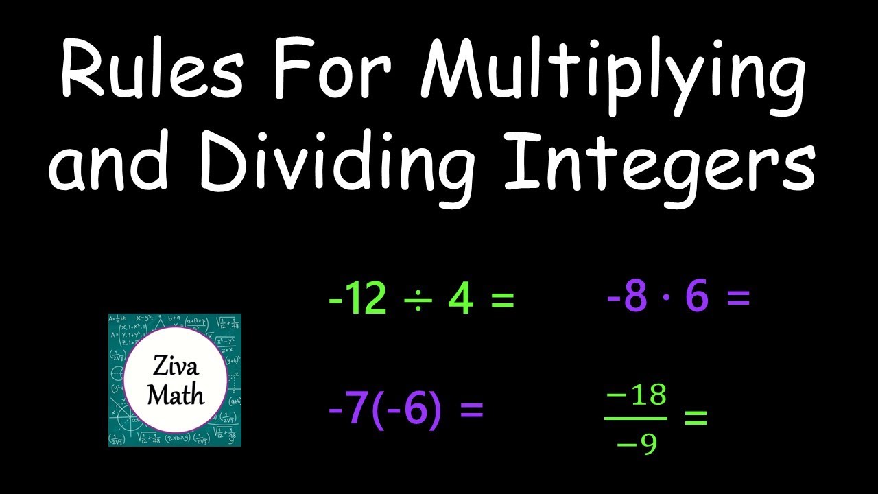 Multiplying and Dividing Integers | Rules For Multiplying and Dividing Integers