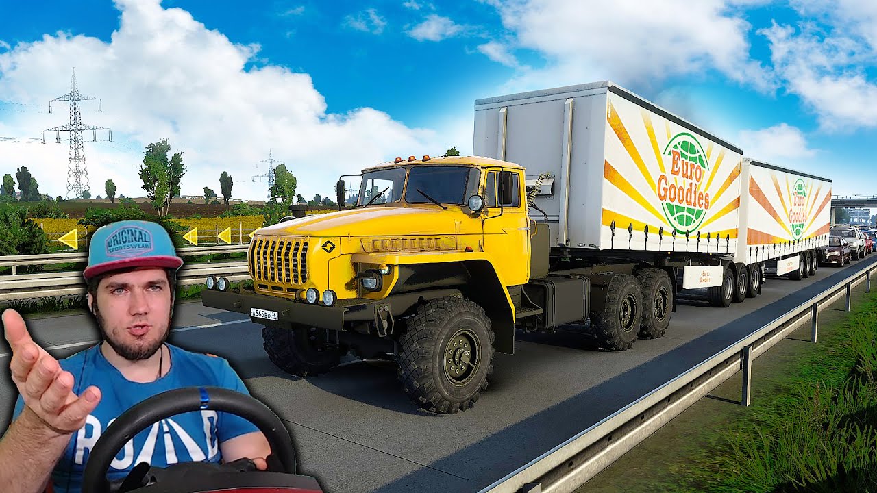 КУПИЛ НОВЫЙ УРАЛ - ПРИЦЕП СЛОМАЛСЯ ПОПОЛАМ ОТ АВАРИИ - EURO TRUCK SIMULATOR 2 С РУЛЕМ