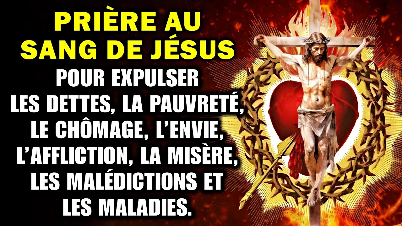 🛑PRIÈRE PUISSANTE au Sang de Jésus contre ennemis, sorcellerie, dettes, maladies et malédictions