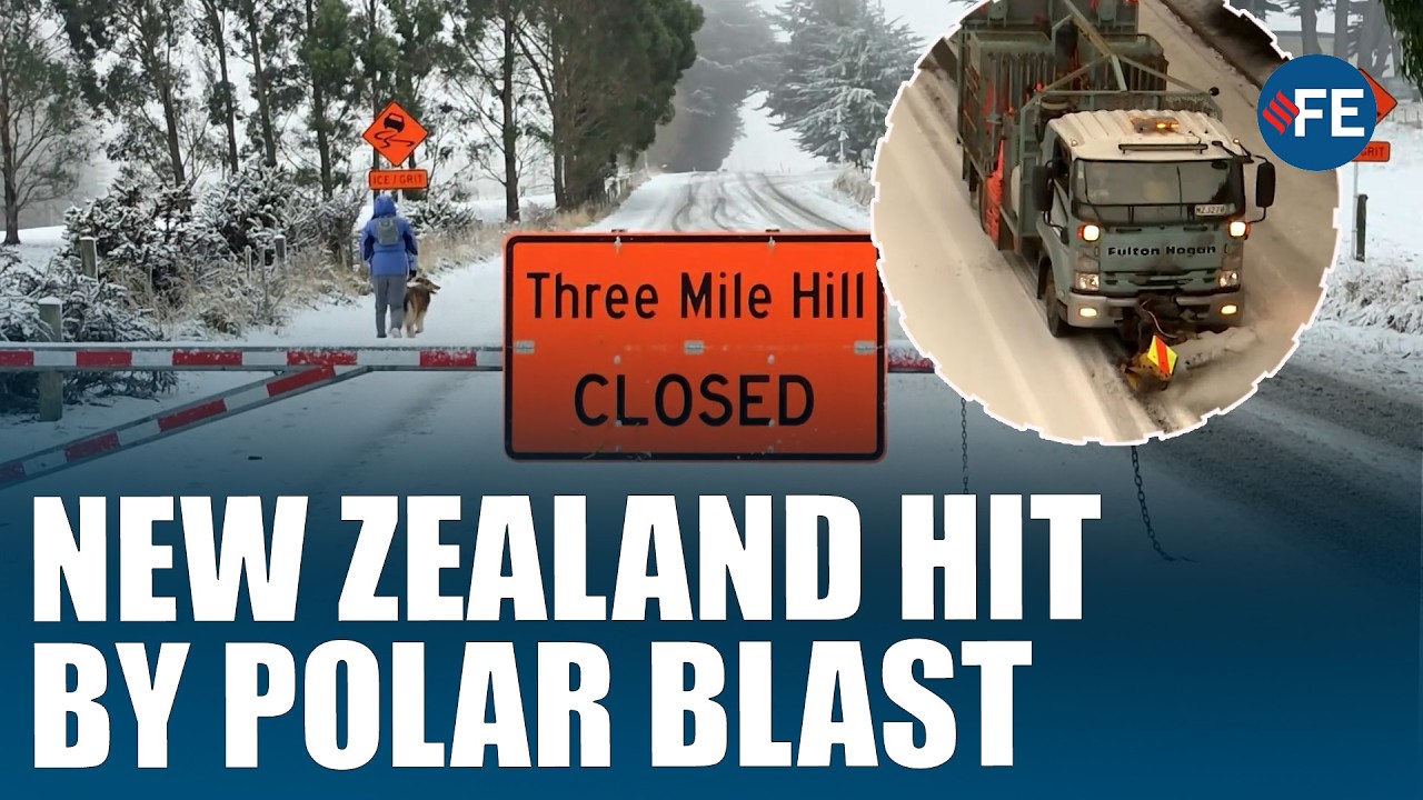 Brutal Antarctic Blast Freezes New Zealand With Rare Sea-Level Snow Across South Island
