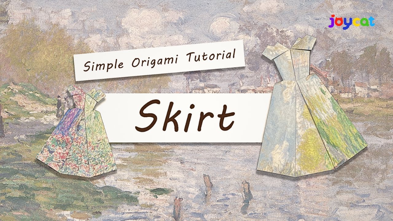 How to Make Origami Paper Skirt | DIY Origami Paper Craft Dress