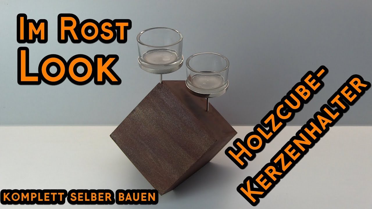 Basteln mit Holz: Einen Kerzenständer für die Tischdeko