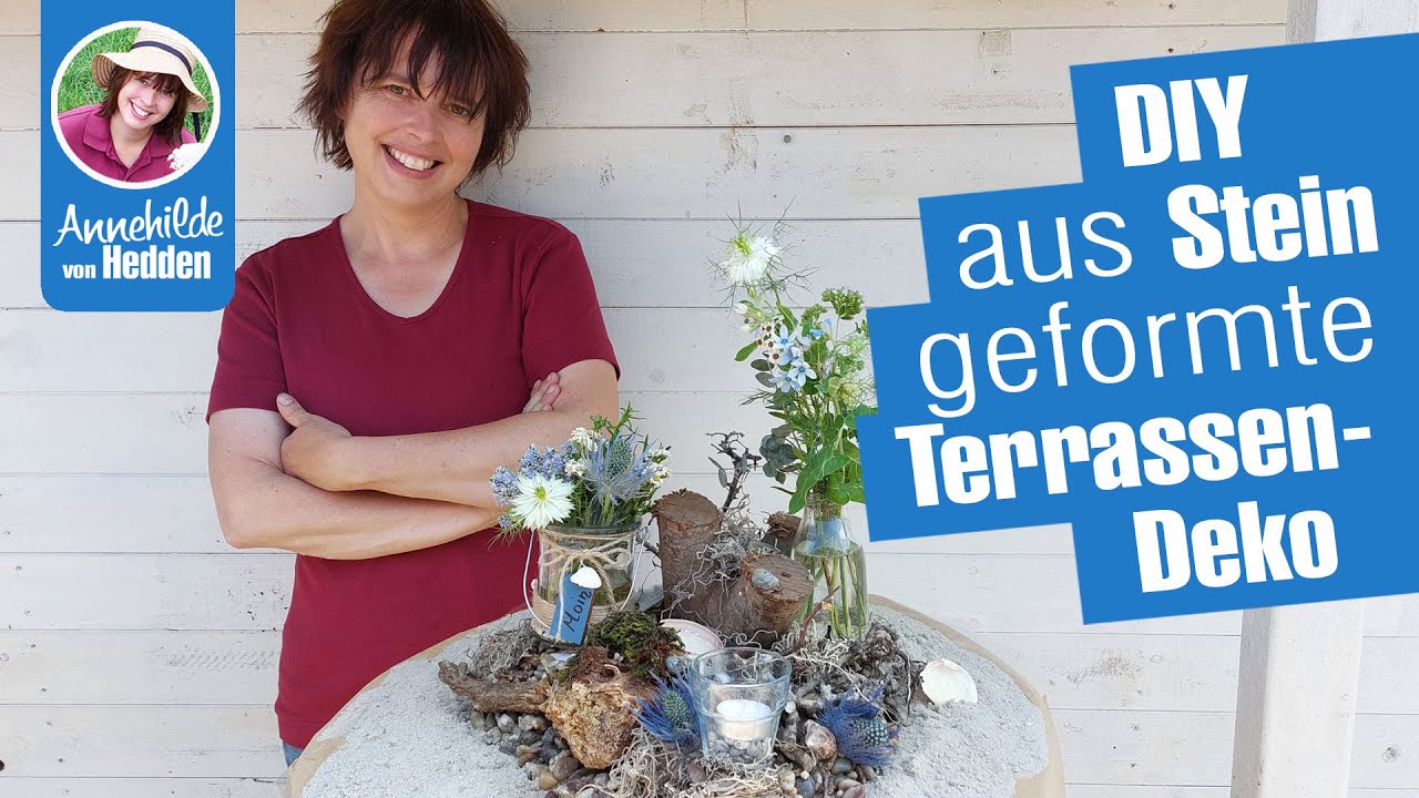DIY Gartendeko aus Stein. Einfach selber formen - Terrassenkübel, Schalen oder was euch so einfällt.