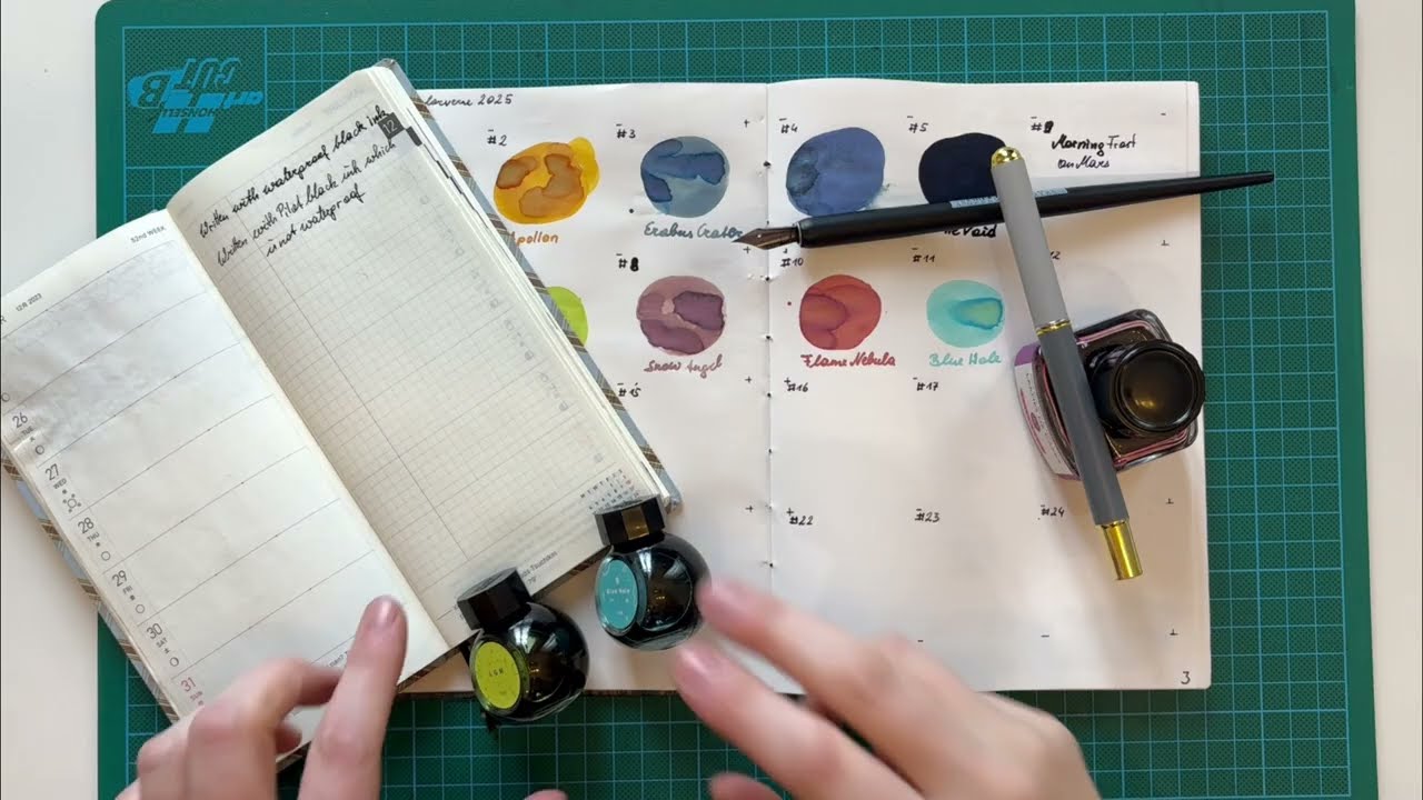 Using light fountain pen ink for highlighting