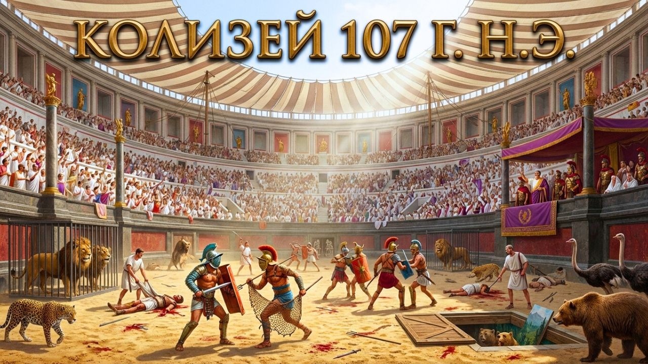 КОЛИЗЕЙ В РИМЕ — ВНУТРИ АРЕНЫ, ГДЕ ПОГИБЛИ 400 ТЫСЯЧ ЧЕЛОВЕК (РЕКОНСТРУКЦИЯ С ПОМОЩЬЮ ИИ)
