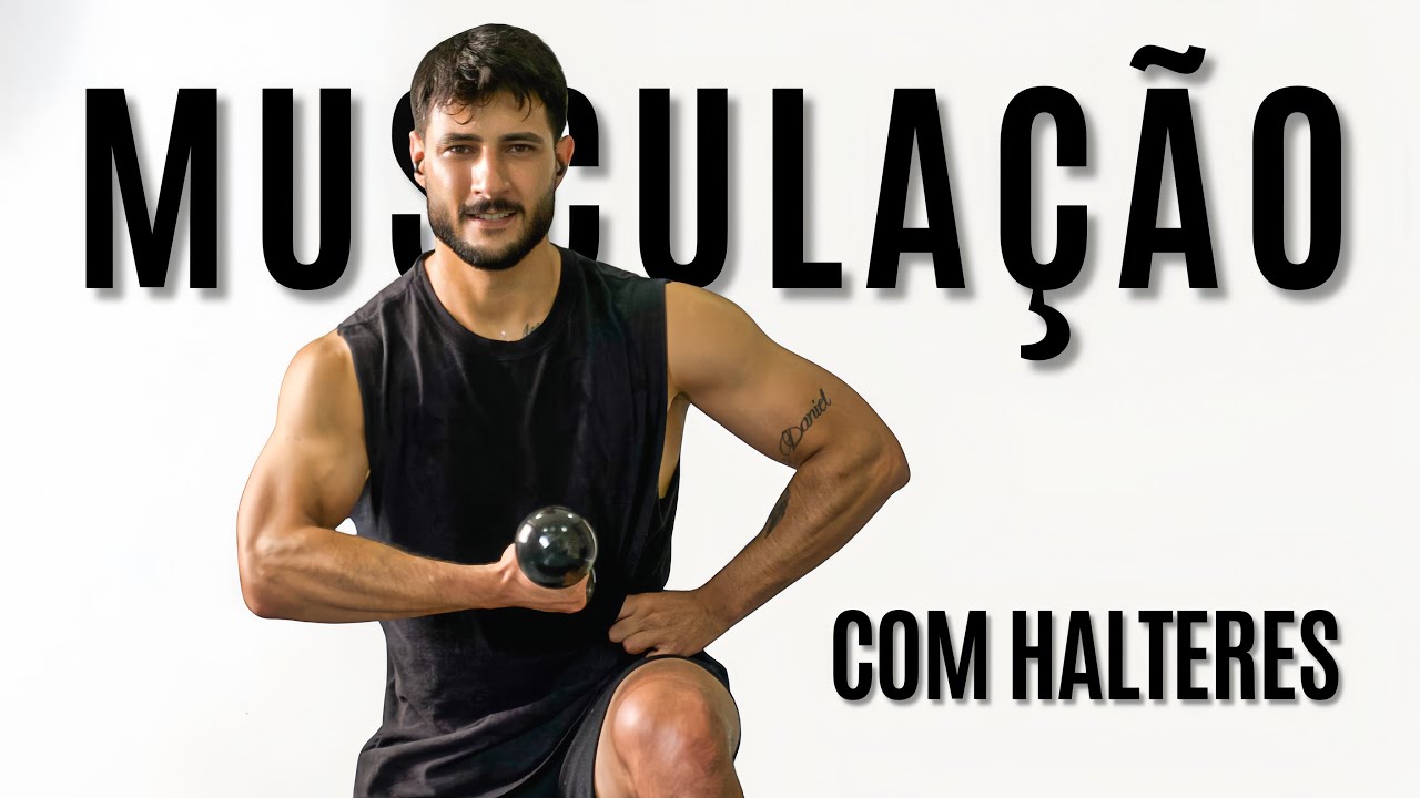 Treino para SUPERIORES com halteres em casa, defina seus m&uacute;sculos