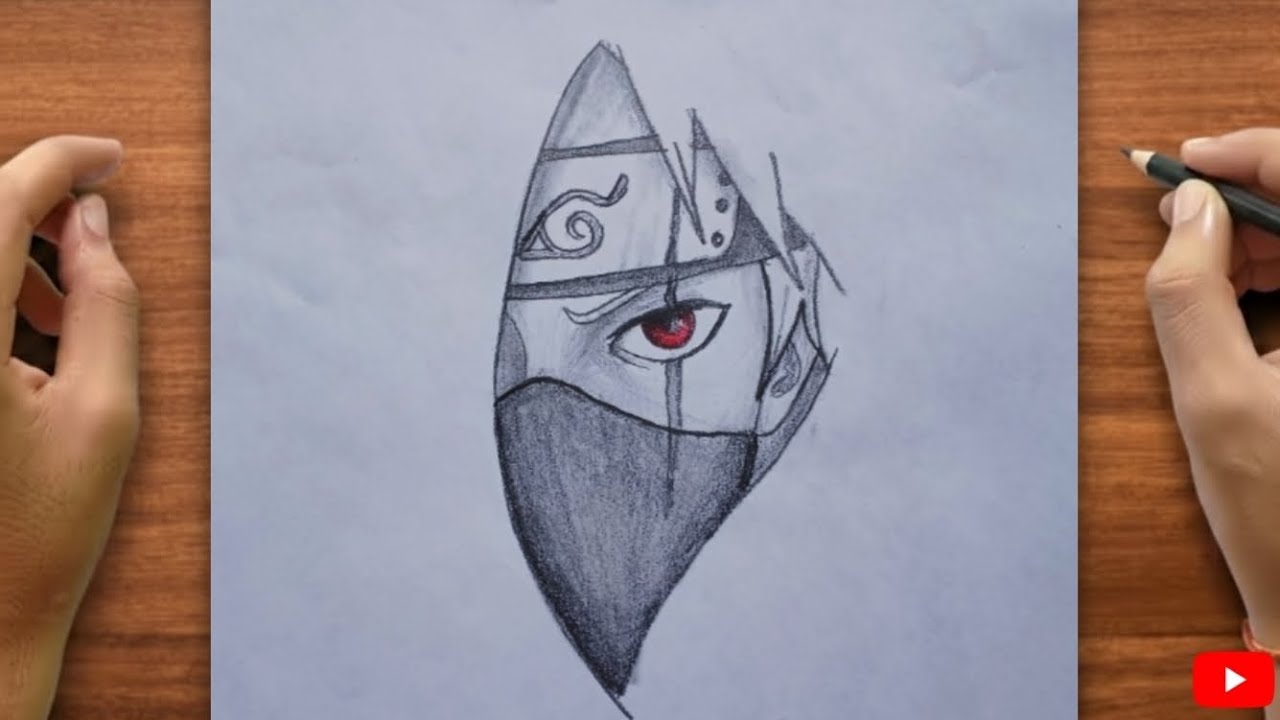 How to Draw Kakashi's Eye step by step || Kakashi drawing step by step || Drawingtutorial anime