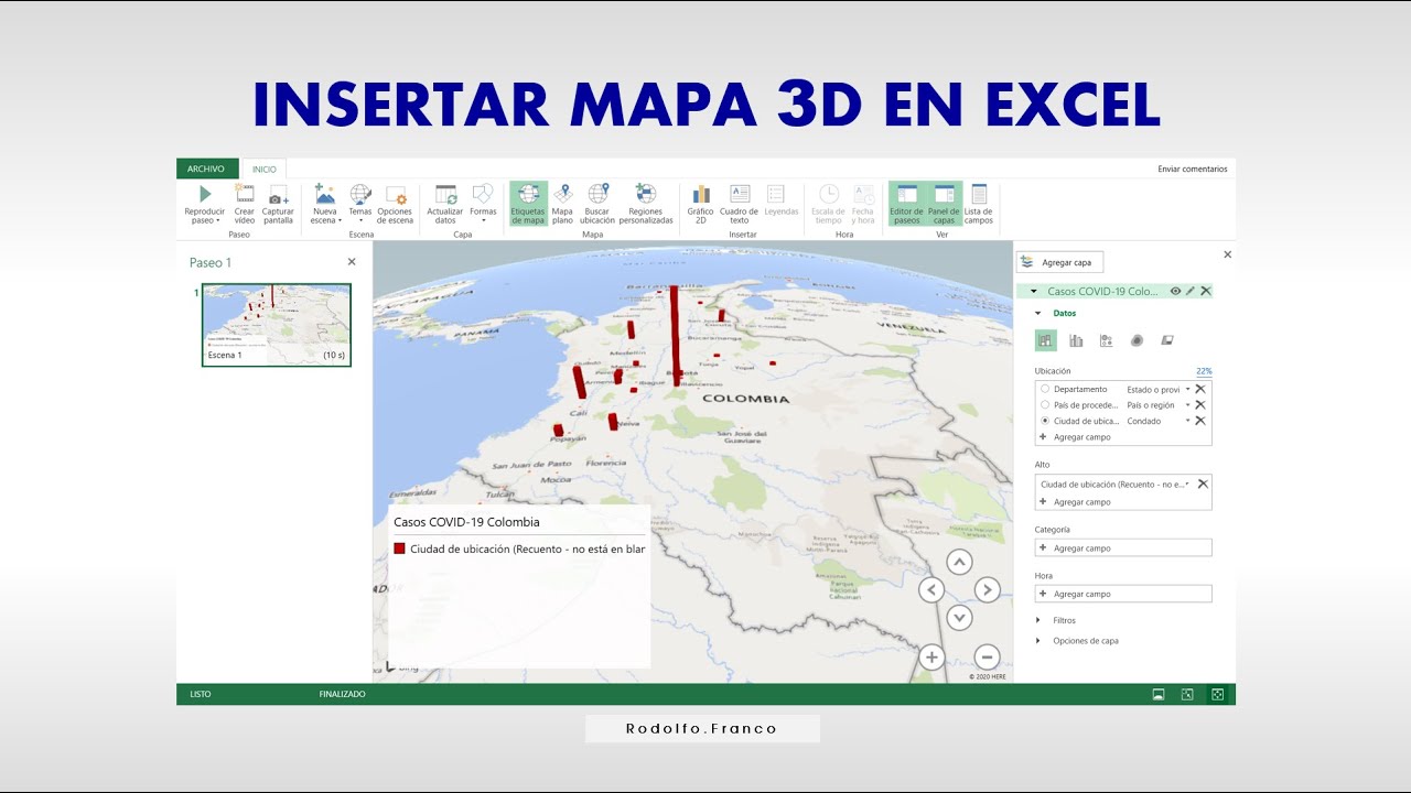 Insertar Mapa 3D en Excel