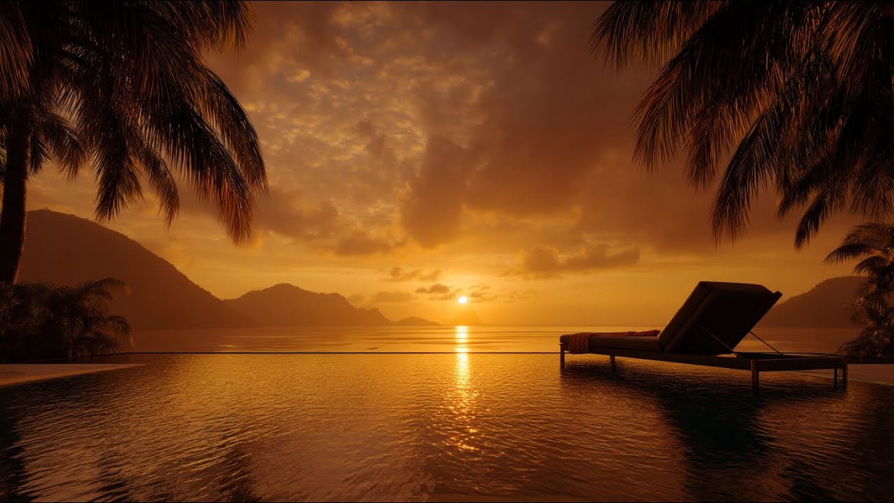 Golden Hour Chillout Lounge Soundscape | Sunset Ambient Music for Relaxation, Study and Calm Nights